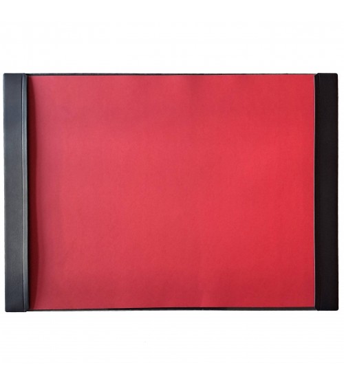 Sous-main Cossa cuir noir et papier, 49 x 69 cm