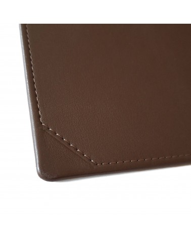Sous-main Cossa cuir marron-chocolat, 49 x 69,5 cm