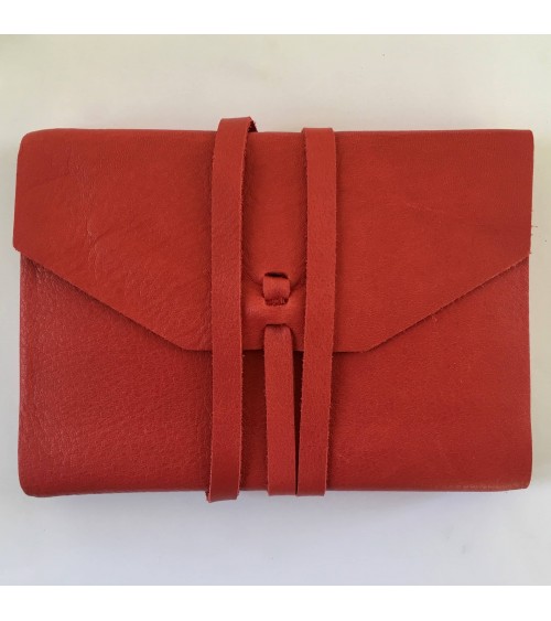 Carnet rechargeable Manufactus Laccio, couverture cuir de veau rouge