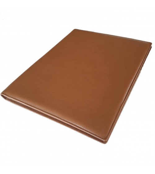 Porte-bloc PA Impulse format A4 cuir cognac, fabriqué en Allemagne