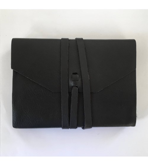 Carnet rechargeable Manufactus Laccio, couverture cuir de veau noir