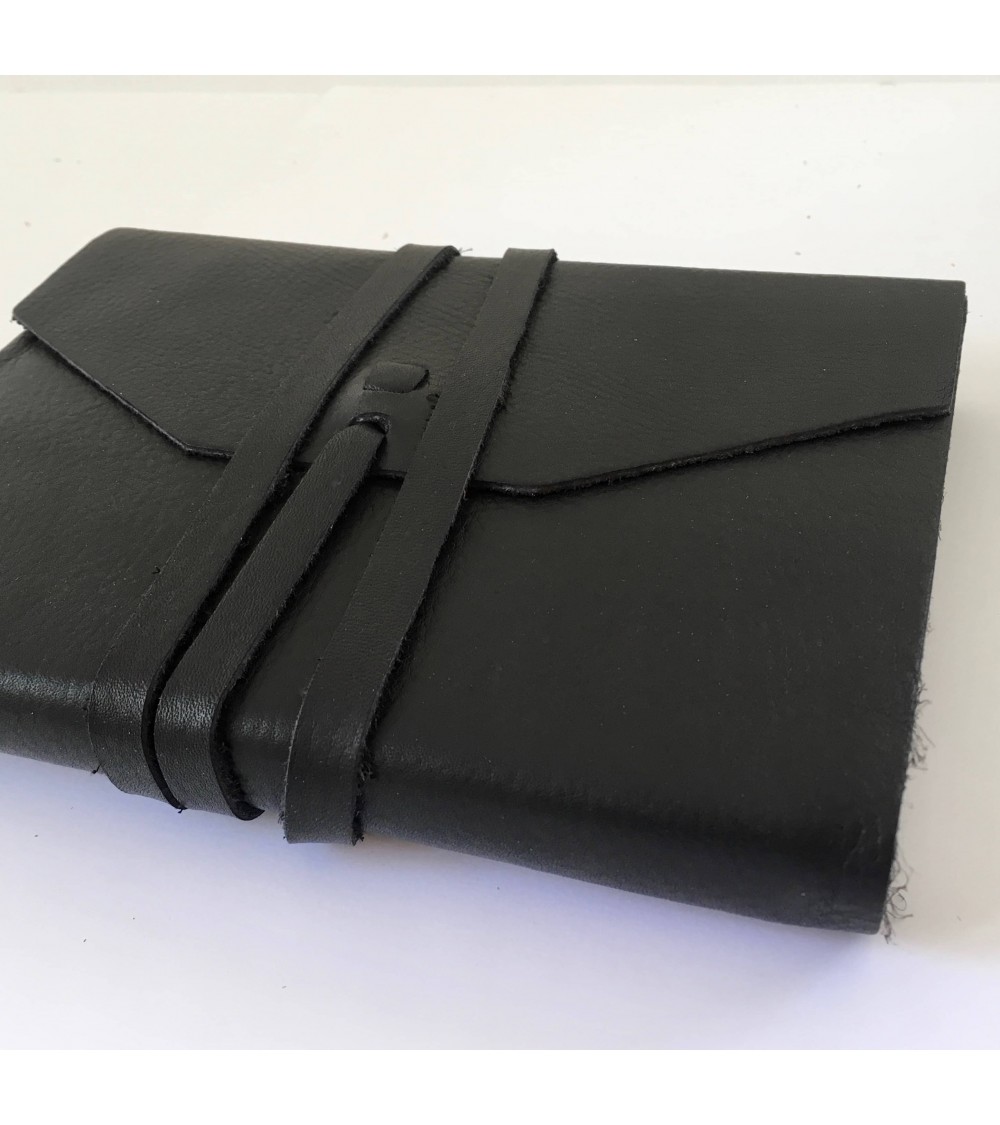 Carnet rechargeable Manufactus Laccio, couverture cuir de veau noir