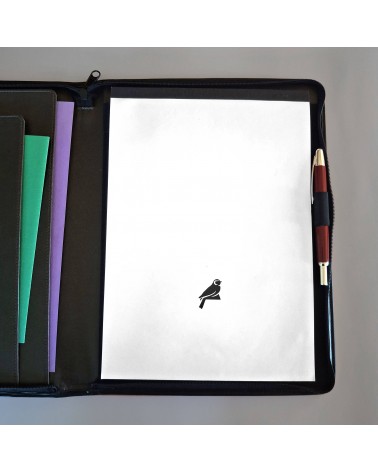 Porte-bloc zippé PA TEX format A4 corail, matériau synthétique