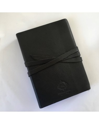 Carnet rechargeable Manufactus Laccio, couverture cuir de veau noir