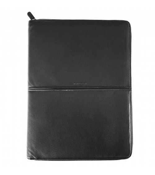 Porte-bloc et tablette Maverick zippé A4 cuir noir
