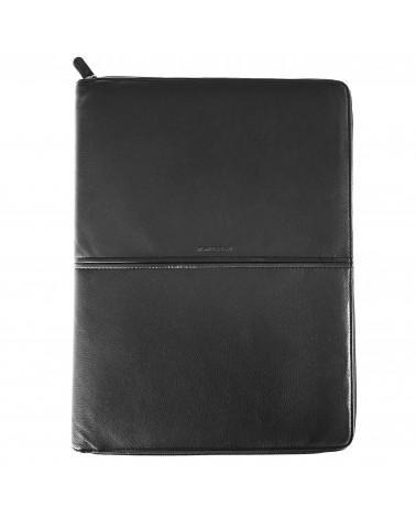 Porte-bloc et tablette Maverick zippé A4 cuir noir