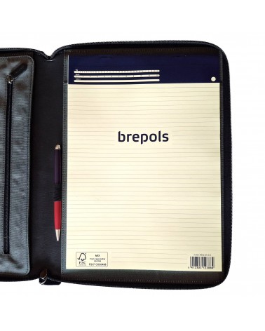 Porte-bloc et tablette Maverick zippé A4 cuir noir