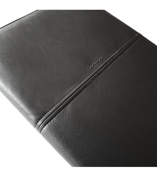 Porte-bloc et tablette Maverick zippé A4 cuir noir