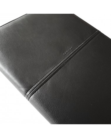 Porte-bloc et tablette Maverick zippé A4 cuir noir