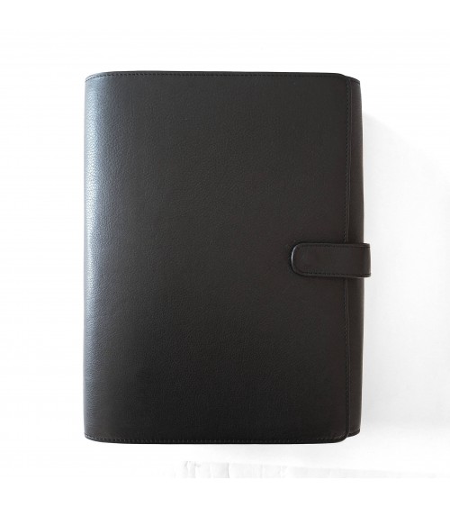 Porte-documents PA trieur 12 compartiments format A4 cuir noir