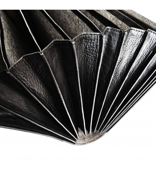 Porte-documents PA trieur 12 compartiments format A4 cuir noir