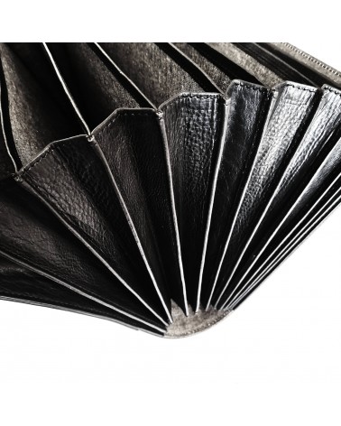 Porte-documents PA trieur 12 compartiments format A4 cuir noir