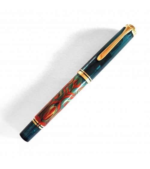 Stylo-plume &agrave; piston Pelikan Souver&auml;n M600 Art Collection Rudi Rother, plume or 14 carats