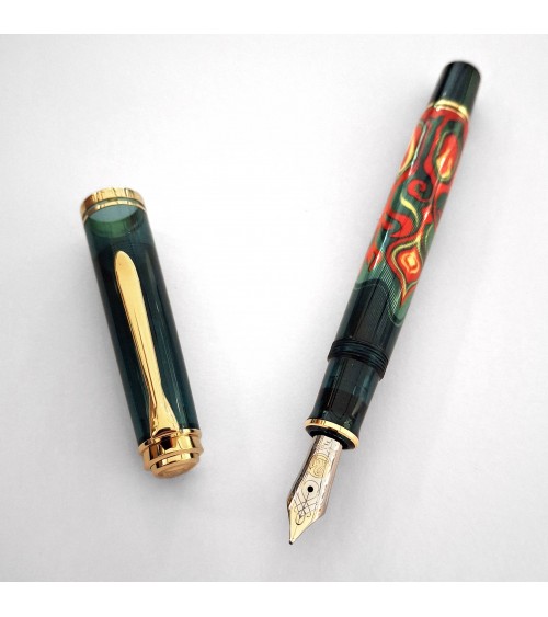 Stylo-plume à piston Pelikan Souverän M600 Art Collection Rudi Rother, plume or 14 carats