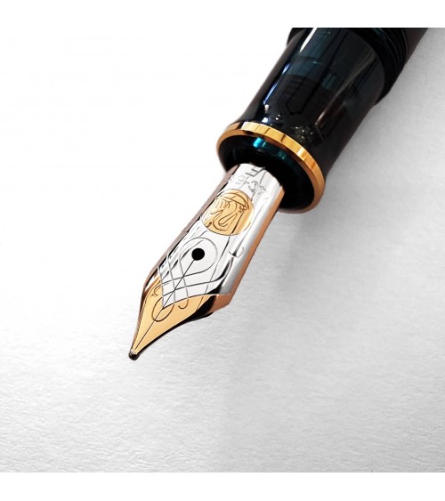 Stylo-plume à piston Pelikan Souverän M600 Art Collection Rudi Rother, plume or 14 carats