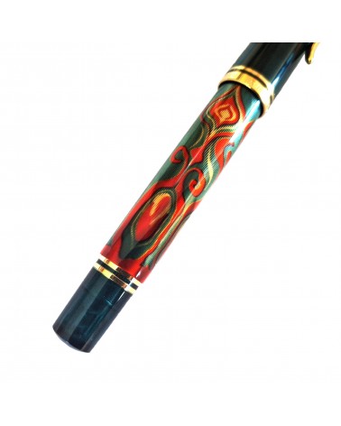 Stylo-plume à piston Pelikan Souverän M600 Art Collection Rudi Rother, plume or 14 carats