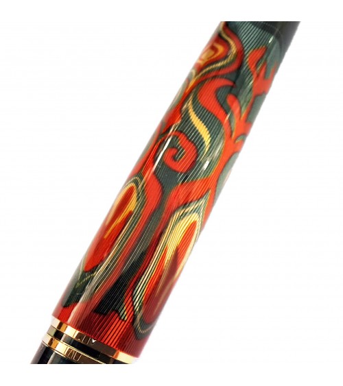Stylo-plume à piston Pelikan Souverän M600 Art Collection Rudi Rother, plume or 14 carats