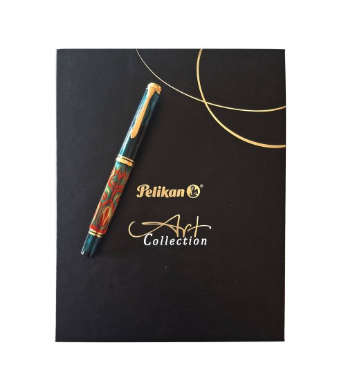 Stylo-plume à piston Pelikan Souverän M600 Art Collection Rudi Rother, plume or 14 carats