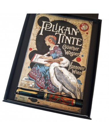 Stylo-plume à piston Pelikan Souverän M600 Art Collection Rudi Rother, plume or 14 carats