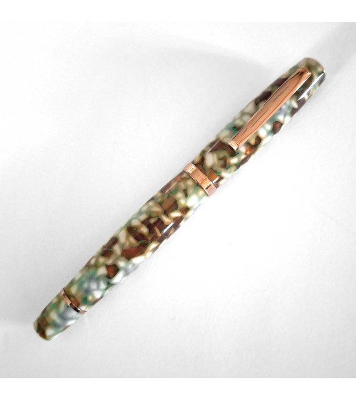 Stylo-plume Scribo La Dotta Travertino, fabriqué à Bologne