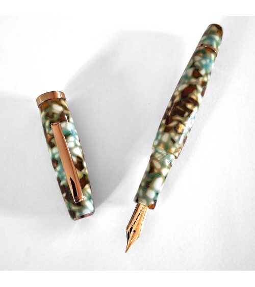 Stylo-plume Scribo La Dotta Travertino, fabriqué à Bologne