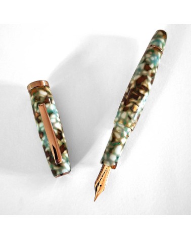Stylo-plume Scribo La Dotta Travertino, fabriqué à Bologne