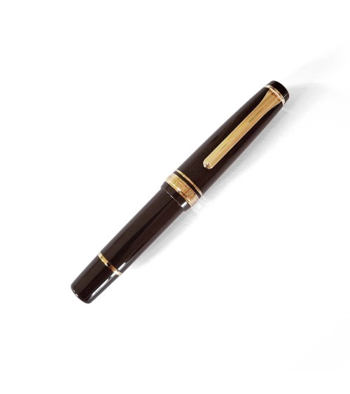 Stylo-plume Sailor PG Slim Mini Gold Puff Brown, bec or 14 carats