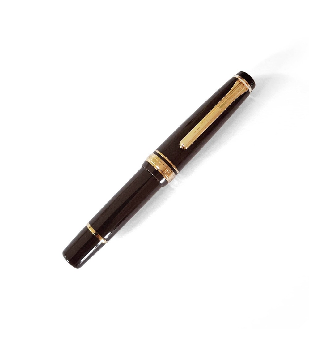 Stylo-plume Sailor PG Slim Mini Gold Puff Brown, bec or 14 carats