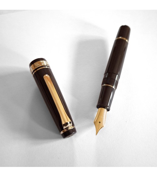 Stylo-plume Sailor PG Slim Mini Gold Puff Brown, bec or 14 carats