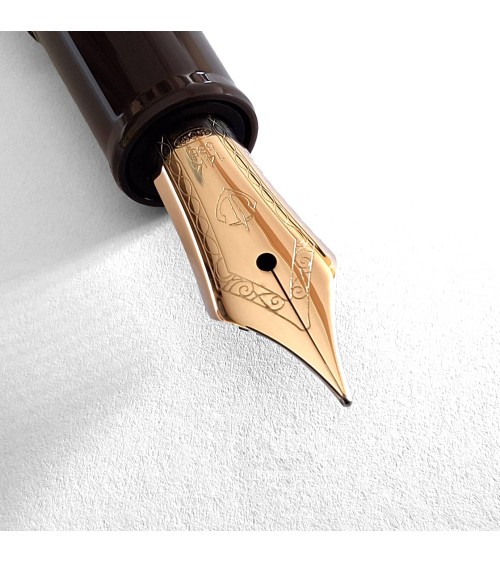 Stylo-plume Sailor PG Slim Mini Gold Puff Brown, bec or 14 carats