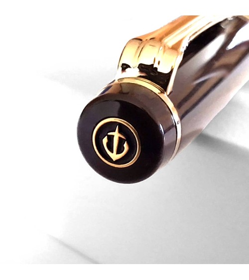 Stylo-plume Sailor PG Slim Mini Gold Puff Brown, bec or 14 carats