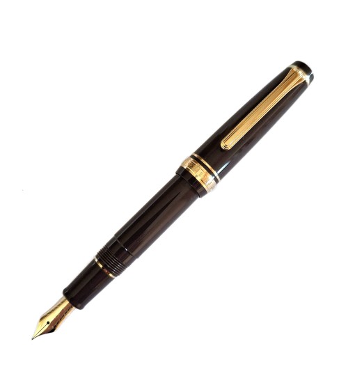 Stylo-plume Sailor PG Slim Mini Gold Puff Brown, bec or 14 carats