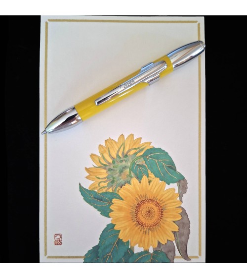 Stylo-bille Récife Riviera Shakin Jaune_Carte Posta Collect