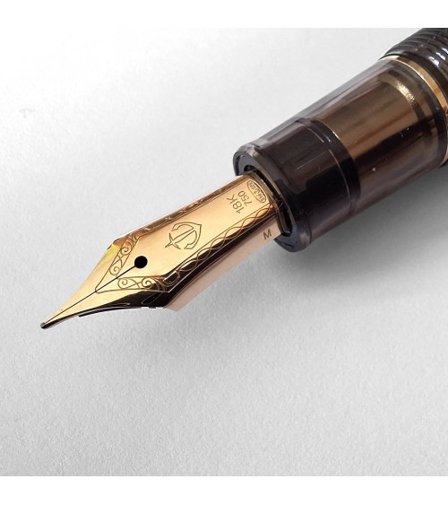 Stylo-plume Sailor 1911L Realo Gold-Smoky Black, bec or 18 carats