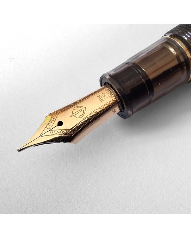 Stylo-plume Sailor 1911L Realo Gold-Smoky Black, bec or 18 carats