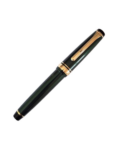 Stylo-plume Sailor PG slim Shikiori Setsugetsu Soraha Metallic Green, bec or 14 carats largeur EF