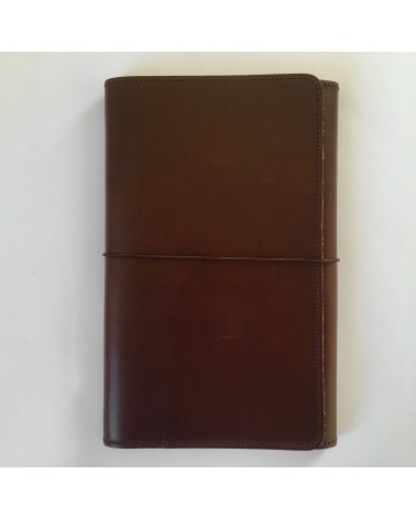 Organizer Louise Carmen, couverture cuir marron, L'Ecritoire design, Lausanne