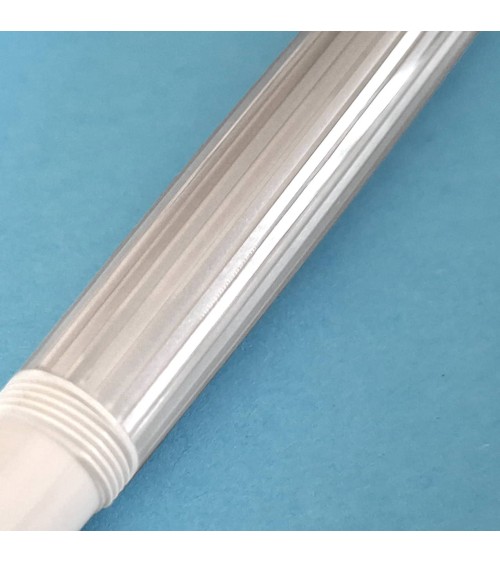 Stylo-plume à piston Pelikan M405 Silver White, bec or bicolore 14 carats