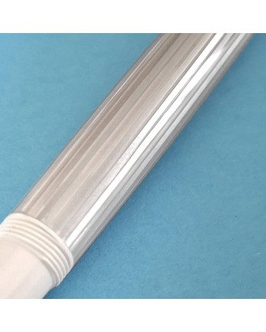 Stylo-plume à piston Pelikan M405 Silver White, bec or bicolore 14 carats