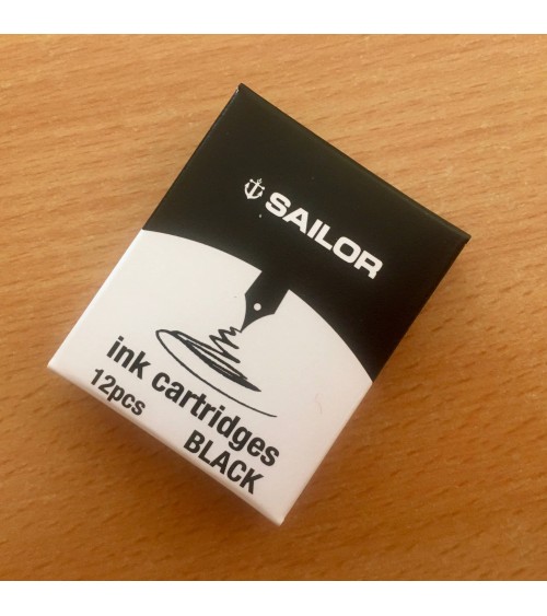 Boîte de 12 cartouches pour stylos-plume Sailor, noir
