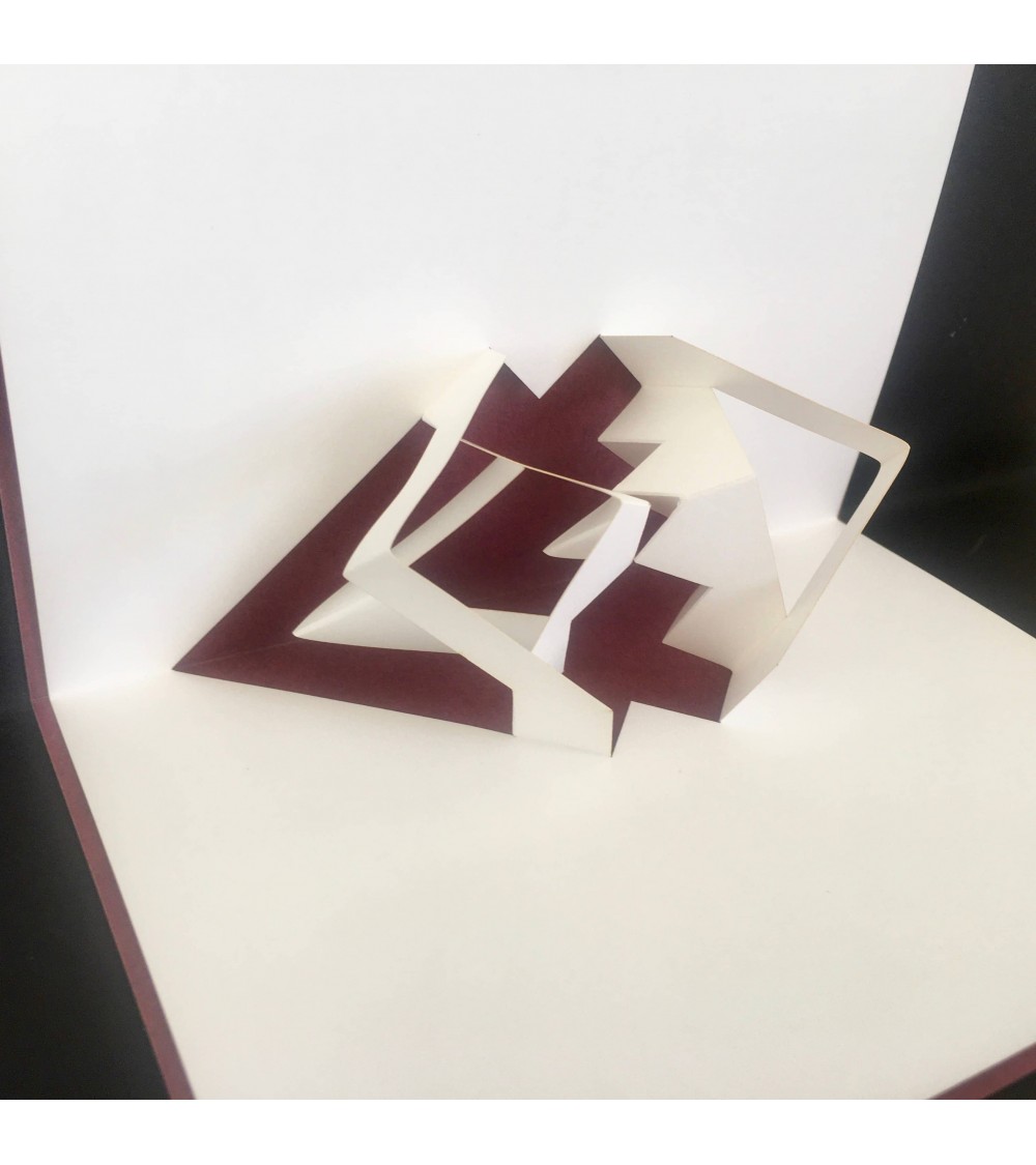 Carte Rifletto, Mutando bordeaux, fabriquée en Allemagne. L'Ecritoire design, Lausanne.