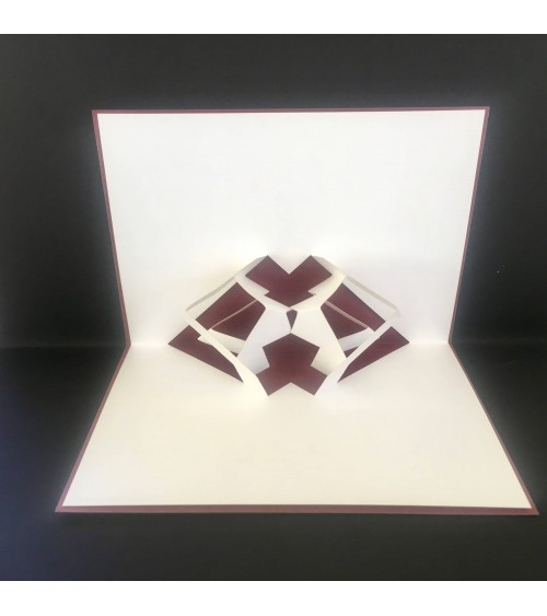 Carte Rifletto, Mutando bordeaux, fabriquée en Allemagne. L'Ecritoire design, Lausanne.