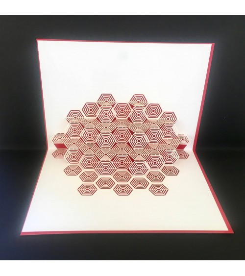 Carte Rifletto, Esagono red, fabriquée en Allemagne. L'Ecritoire design, Lausanne.