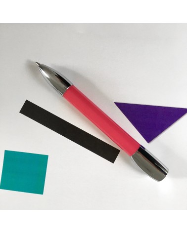 Stylo-bille Porsche design résine rose, technologie shake pen, fabriqué en Allemagne. A l'Ecritoire design, Lausanne.