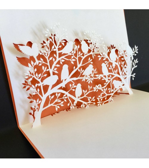 Carte Rifletto, Concert de moineaux, fabriquée en Allemagne. L'Ecritoire design, Lausanne.