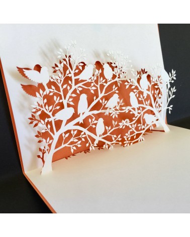 Carte Rifletto, Concert de moineaux, fabriquée en Allemagne. L'Ecritoire design, Lausanne.