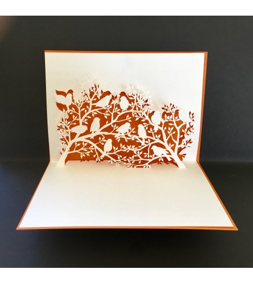 Carte Rifletto, Concert de moineaux, fabriquée en Allemagne. L'Ecritoire design, Lausanne.