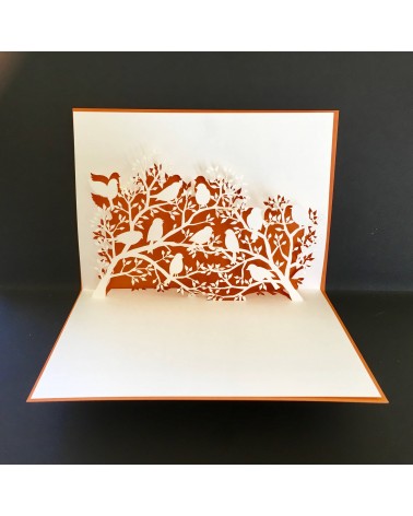 Carte Rifletto, Concert de moineaux, fabriquée en Allemagne. L'Ecritoire design, Lausanne.