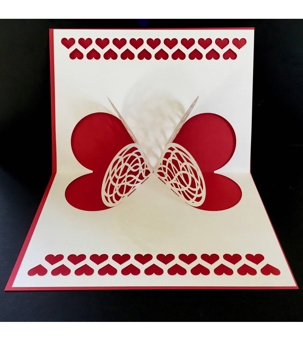 Carte Rifletto, Coeurs, fabriquée en Allemagne. L'Ecritoire design, Lausanne.