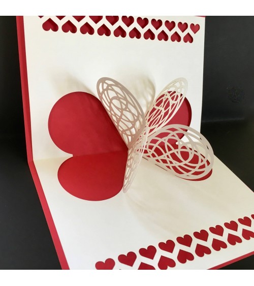 Carte Rifletto, Coeurs, fabriquée en Allemagne. L'Ecritoire design, Lausanne.